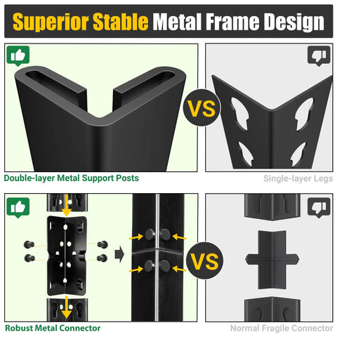 Beefed Up Heavy Duty Garage Shelving System With Four Tier Storage Shelves 2200 Lbs Capacity 40 Inch Wide By 20 Inch Deep By 60 Inch High Industrial Metal Garage Organizer, metal frame detail