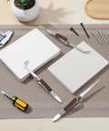 5 Piece Jewelry Soldering Kit With Honeycomb Ceramic Welding Boards, 2 Soldering Blocks, And 3 Reverse Tweezers on a table