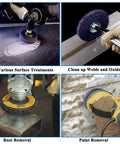 Heavy Duty Rust Buster Wheel Set For Paint And Oxidation Removal, 5-pack poly strip discs cleaning surfaces with angle grinders