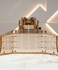 Terrain Titan Bulldozer 3D Wooden Puzzle Kit For Adults To Build With 1715 Precision Cut Pieces No Glue Needed, front view