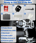 Compact 110V MMA Welder With LCD Display And IGBT Inverter Portable Arc Welder Gun and accessories kit overview