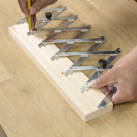 No Sweat Equidistant Measuring Tool For Dialing In Evenly Spaced Marks Smooth Sliding Measure 3.3 To 28 Inches in use marking wood.