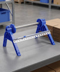 Plastic Wrap Dispenser With Cutter For Tabletop Use Easy Stretch Film Wrapping Machine Manual Packaging Tool in a workshop setting