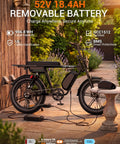 Dual Battery Adult Electric Bike With 956 Wh Juice And A Mean 1800W Motor Logging Ninety Miles Smooth Full Suspension with removable battery