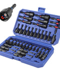 39-Piece Magnetic Nut Driver Set with Impact Socket Adapters and Tool Box, SAE and Metric Cr-V Steel Power Nut Drivers in case