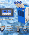 Heavy Duty Portable Air Conditioner 220V Industrial Cooling Unit 22178 Btu with smart control panel and flexible ducts.