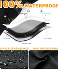 Adult Tricycle Cover Heavy Duty 600D Oxford Waterproof Fabric For Outdoor Storage Fits Three Wheel Electric Trike Protects From Dust Dirt Scratches Weatherproof All Weather Durable And Hard Wearing black 600D Oxford fabric waterproof layers