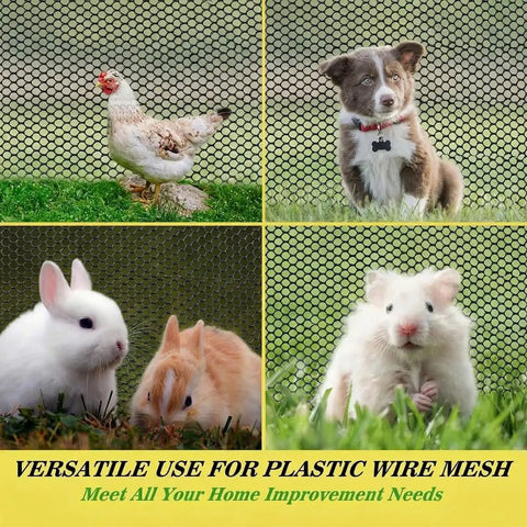 Chicken Wire Mesh Fence 15.7 Inch By 66 Feet Quick Install Poultry Netting Garden Fence Barrier Pet Friendly for Cats, Dogs, Rabbits.