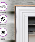 Expandable Foam Platinum Weatherseal for Uneven Gaps Black Window Seal and Weatherstripping shown sealing a window edge