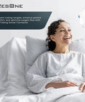 ResOne oxygen tubing cannula worn by patient in hospital bed