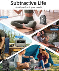 Rechargeable Camping Fan With 20000mAh Battery, LED Light, portable use for workout, barbecue, jobsite, camping in collage