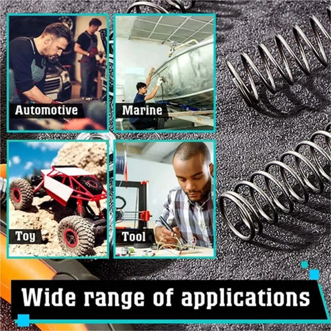 50 Piece Micro Compression Spring Set With Steel Wire And Diverse OD Lengths For Heavy Duty Repair Kits That Hold Up Under Pressure And Reliable Performance on automotive, marine, toy, and tool use