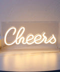 Plug And Play USB LED Lightbox Cheers Sign With 3D Neon Glow For Bar And Home Decor Wall Art And Desk Accessory Party Lighting