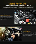 Engine motor and transmission bracket kit with high-strength iron for impact resistance, suitable for Chrysler 200, Dodge Avenger.