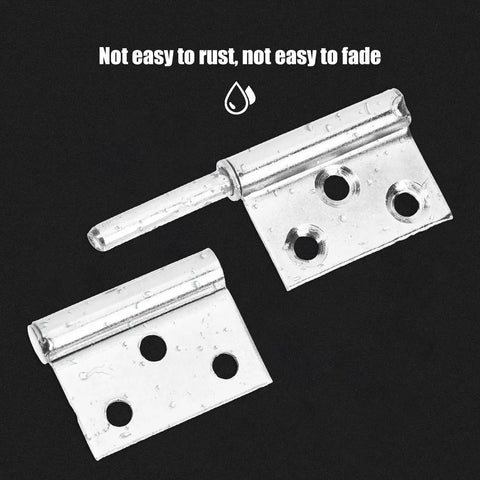 Detachable Stainless Steel Door Hinges Set For Wood And Furniture, Rising Butt Hinges With Multi Hole Fitting