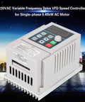 Versatile Variable Frequency Drive For 0.45KW Single Phase Motors 220V 2.5A VFD Speed Controller showing control panel