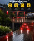 Bluetooth And WiFi RGB Deck Step Lights Kit With 20 Recessed 1.38 Inch LED Low Voltage Landscape Lighting For Outdoor Yard Stairs