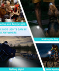 Rechargeable Headlights For Shoe Charms And Light Attachments Bright LED Flashlight for various activities.