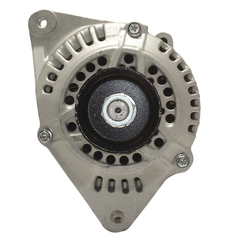 ACDelco Gold 334-1574 alternator, front view, metallic housing with central pulley