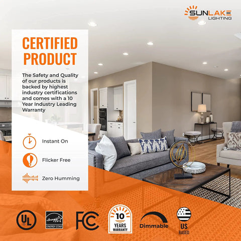 12 Pack 4 Inch LED Recessed Ceiling Lights With Junction Box, 2700K To 5000K Selectable Color Temperature, Ultra Thin, 9W-75W Equivalent, Dimmable 750LM, ETL And Energy Star Certified
