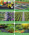 Heavy Duty Landscape Fabric Weed Barrier For Garden And Driveway Projects, 3 Ft By 100 Ft Ground Cover Mat in various garden applications