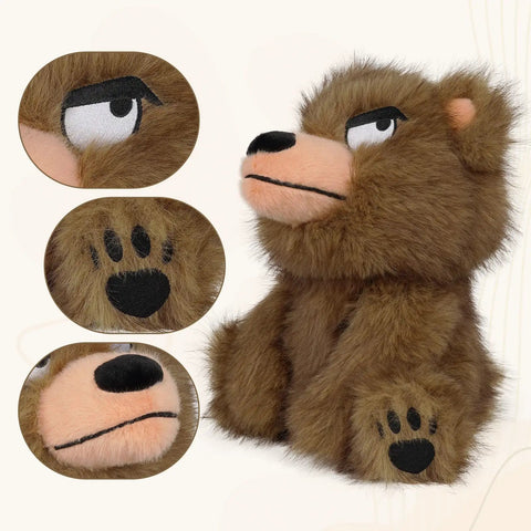 Funny Plush Bear Golf Club Head Cover For 460cc Driver Fits Standard Size Universal Fit Ultra Soft Faux Fur Protection