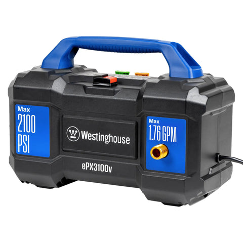 Powerhouse Electric Pressure Washer With 2100 Max PSI And 1.76 Max GPM Lightweight 18 lb With Built In Carry Handle shown