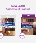 Exact Match Wood Furniture And Floor Repair Markers, 6 Count Brown Markers New Packaging with Old Packaging for Comparison