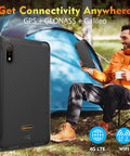 Hardcore 8 Inch Rugged Tablet Packed With Octa Core Processor And 16GB RAM And 128GB Storage Featuring 48MP Camera System And Massive 7650mAh Battery built for outdoor use, shown with user in camping setting.