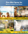 Adjustable Outdoor Standing Misters For Patio Cooling With Four Directional Nozzles A Portable Misting System at beach and backyard