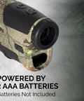 Waterproof Hunting Rangefinder With 5 To 900 Yards Range Fast Under 0.5 Seconds Readouts Camo Laser Distance Finder Angle And Scan Modes 6X Magnification Hunt Ready Archery Tool For Hunters, camo body, powered by 2 AAA batteries