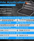 133In1 Mini Ratchet Wrench Screwdriver Bit Set with Magnetic Holder open box showing various bits and tools for tight spots use.
