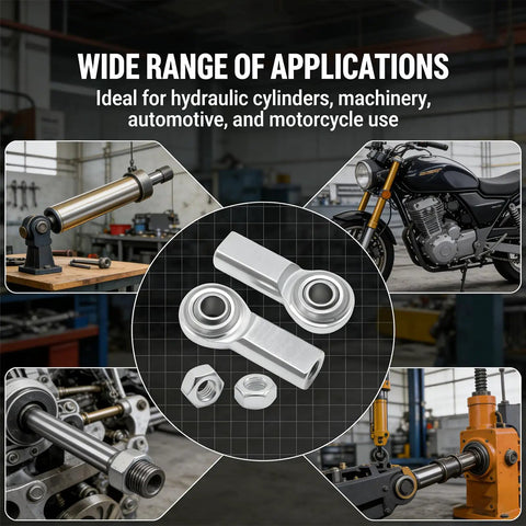 CF4 1/4 Inch Bore Rod End Bearing 1/4-28 Female Thread Right Hand Heim Joint With Jam Nuts 2 Pack on hydraulic and motorcycle applications
