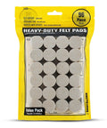 Heavy Duty Self Adhesive Furniture Felt Pads 1 Inch Round Oatmeal 96 Piece Value Pack Resealable Bag
