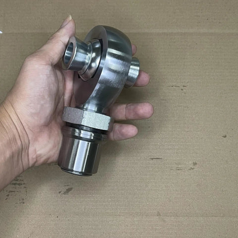 Heavy Duty 1.25 Inch Chromoly Rod End Heim Joint Kit With Right And Left Hand Threads heat treated bearing in hand.