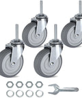 Set of 4 heavy duty swivel caster wheels with hardware