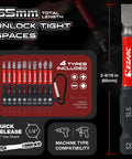 EZARC 10-piece diamond-tip screwdriver bit set with magnetic 1/4 in. hex shank, S2 steel, Torx/PH/PZ/Slotted bits