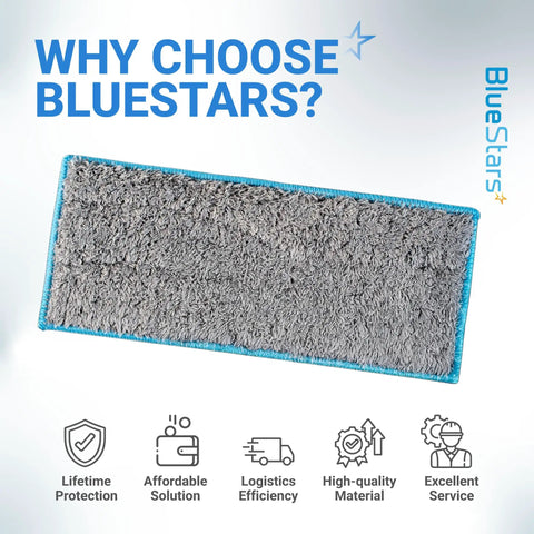 Washable And Reusable Wet Mopping Pads For iRobot Braava Jet M6, microfiber pad shown with features and benefits text