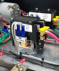 Close-up of installed 2 Pack 24V Coil 40A 1 Pole Air Conditioner Contactor Ready To Swap In UL Listed Carrier Compatible Motor Relay.