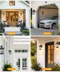 Motion Sensor Outdoor Light Fixture 2 Pack Dusk To Dawn, Wall Mount Aluminum Coach Lanterns on porch, garage, backyard, front door
