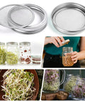 Straight Up Premium 304 Stainless Steel Sprouting Lid For Mason Jars, heavy duty mesh germination screens with sprouts.