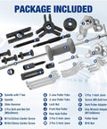 9 Way Slide Hammer Puller Set With 27 Piece Kit Heavy Duty Wheel Bearing Removal Tool components displayed with labels