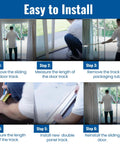 Steps to install Durable Vinyl Sliding Door Track for Double Panel 72 Inch Replacement Bottom Track Compatible with Most Patio Doors