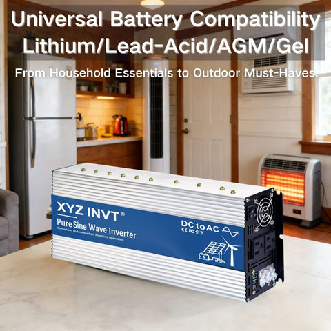 3500W Pure Sine Wave Inverter 48V DC To 110V 120V AC With Dual Outlets, Hardwire Terminal, LED Display in home setting