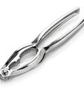 Chrome-plated lobster cracker from 8 Piece Seafood Tool Kit with Lobster Crackers and Forks, featuring ergonomic handles and jagged teeth.