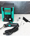 Digital Desoldering Station With Solder Vacuum Gun LCD Temperature Control ESD Safe Vacuum Pump displayed on table