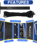 Heavy Duty Tie Down Straps With Quick Loop Anchors For Roof Racks Bow And Stern Canoe Boat Transport Secure Trunk