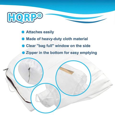 15 Micron Cloth Dust Bag Replacement For Dust Collectors with side window and bottom zipper, heavy-duty reusable cloth