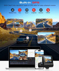 4K 3 Channel Dash Cam With Front Rear And In Cabin Coverage, Starvis 2 Sensor, showing GPS data on devices