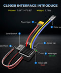 Detailed diagram of 90A Waterproof RC Brushed ESC With Dual BEC 5A For 2-4S Cars Boats Crawlers Trucks And Tanks, XT60 Plug